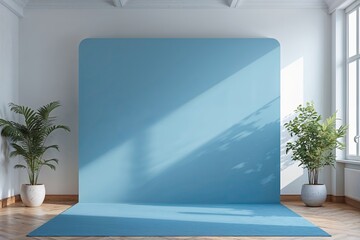 Sophisticated Minimalist Presentations with Elegant Sky Blue Background