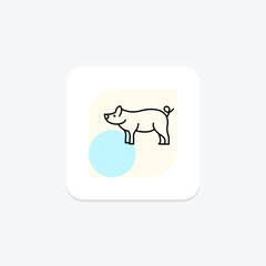 Miniature Pig, vector, pixel perfect, illustrator file