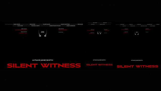 Cinematic Film Title Card, Movie Poster Typography Overlay 148 | Fully Modular Editable Layouts & Easy Text Animator Control to Create Custom Text Animations Without KeyFrames 
