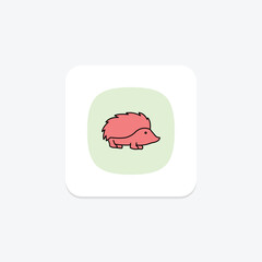 Hedgehog, vector, pixel perfect, illustrator file