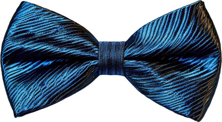 Elegant Navy Blue Striped Bow Tie