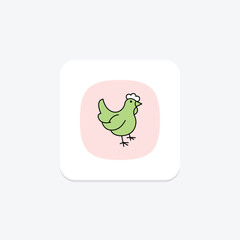 Chicken, vector, pixel perfect, illustrator file