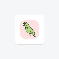 Indian Ringneck Parakeet, vector, pixel perfect, illustrator file