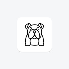 Bulldog, vector, pixel perfect, illustrator file