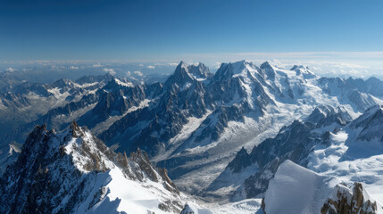 Mont Blanc View From Aiguille
