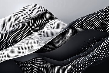 Elegant Black and White Dotted Presentation Template for Artistic Designs