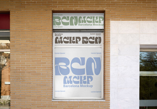 Mockup: Business Storefront Design for three spaces