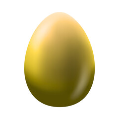Black and golden combination egg on transparent background.