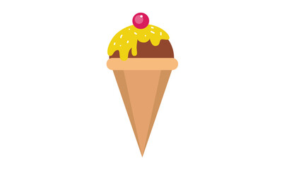 Sweet chocolate ice cream cone yummy summer treat delicious dessert