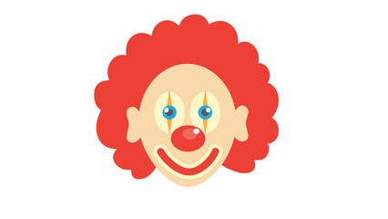 Happy clown face bright colors joyful expression perfect for kids fun design