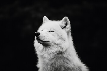 Obraz premium White wolf portrait