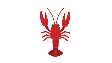 Vibrant red lobster illustration perfect for menus or seafood branding its a delicious design