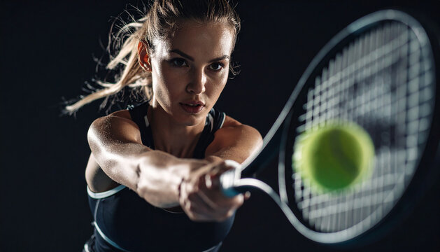 Frau beim Tennis