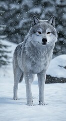 Fototapeta premium Winter's Silent Watcher