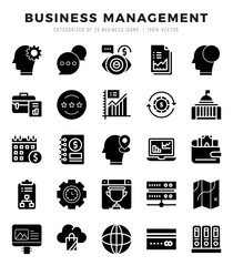 Business Management Icon Pack 25 Vector Symbols for Web Design.