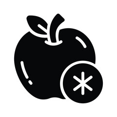 An glyph style icon of healthy food, ready for premium use