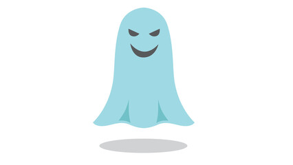 Mischievous ghost floats playfully a spooky cute design perfect for Halloween