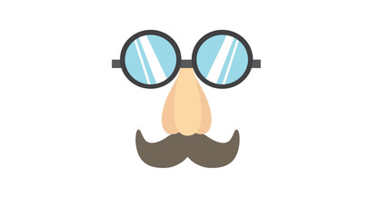 Fun glasses mustache and nose playful design perfect for kids parties