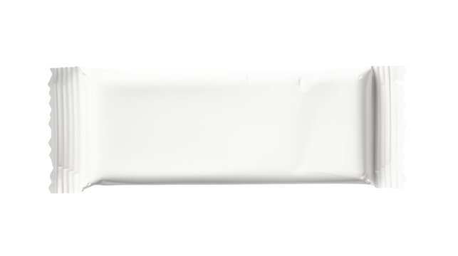 Blank White Packaging Mockup for Candy Bar or Snack Product Design