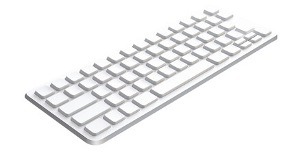 Modern White Wireless Keyboard for Typing and Computing Needs