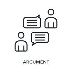 Argument Icon Outline Style. Vector Illustration For Graphic Design