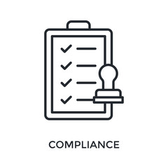 Compliance Icon Outline Style. Vector Illustration For Graphic Design