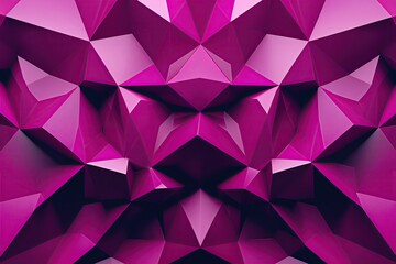 Naklejka premium Vibrant Magenta Abstract Polygon Design for Eye-Catching Technology Background