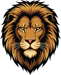 Majestic Lion Head - Bold Vector Illustration