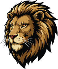 Majestic Lion Head - Bold Vector Illustration