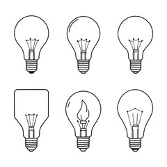 Elegant Simple Light Bulb Icon Vector for Modern Illustrations