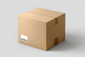 A Brown Cardboard Box Mock-Up Offering a Versatile Packaging Solution for Product Presentations and Displaying Custom Branding Options in a Realistic Manner
