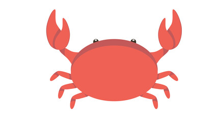Adorable red crab illustration perfect for kids projects vibrant summer designs or nautical themes