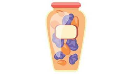 Delicious dried fruits and nuts in a glass jar ready to enjoy a healthy snack