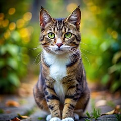 Fototapeta premium cat on the grass nice to look.