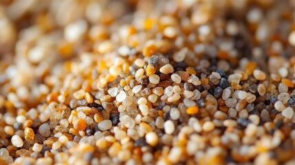 Close-Up of Colorful Sand Grains Texture