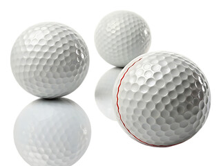 golf balls isolated on transparent background