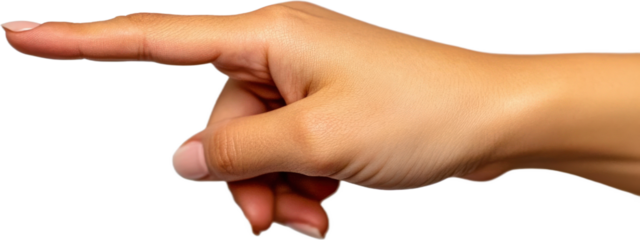 Female Hand Gesturing Direction