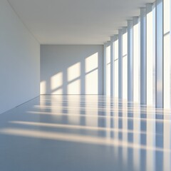 Fototapeta premium Empty hall with light and shadows