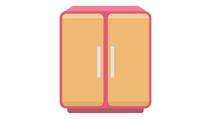 Stylish Pink and Orange Double Door Cabinet Design Perfect for Home Decor