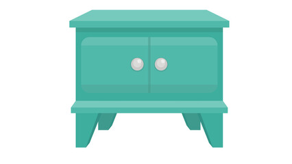 Delightful teal bedside cabinet perfect for a cozy bedroom adds a touch of elegance to your space