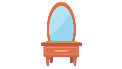 Elegant vanity table mirror perfect for your bedroom design reflecting beauty and style