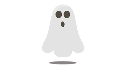 Adorable friendly ghost Halloween spirit spooky cute design element