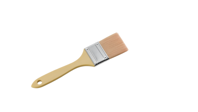 Paint brush isolated on transparent background.
