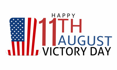 US Victory Day, with illustration of patriotic military salute flag of the United States victory day