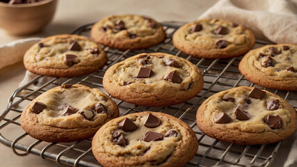 Chewy cookies with crispy edges and soft centers. Perfect for dessert promotions and recipe website features.