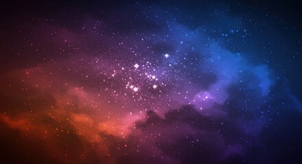 Fototapeta premium Cosmic Canvas A colorful nebula painted with stardust and light