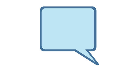 Blue speech bubble graphic element perfect for communication design projects add your text now