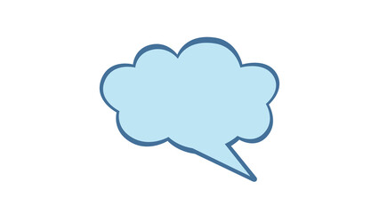 Light blue thought bubble design perfect for communication concepts and creative projects