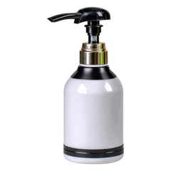 Fototapeta premium Elegant White Pump Bottle Mockup Perfect for Lotion Shampoo or Soap Packaging Design