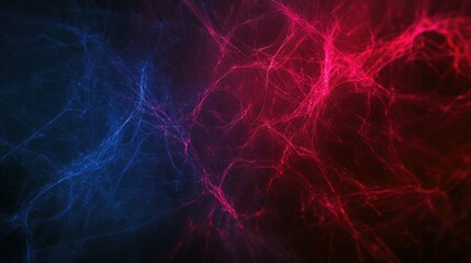 Obraz premium Abstract art with red and blue glowing lines, creating a dynamic and energetic visual